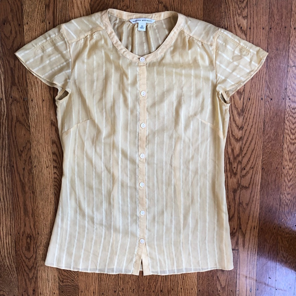 Vintage Mustard Banana Republic Blouse